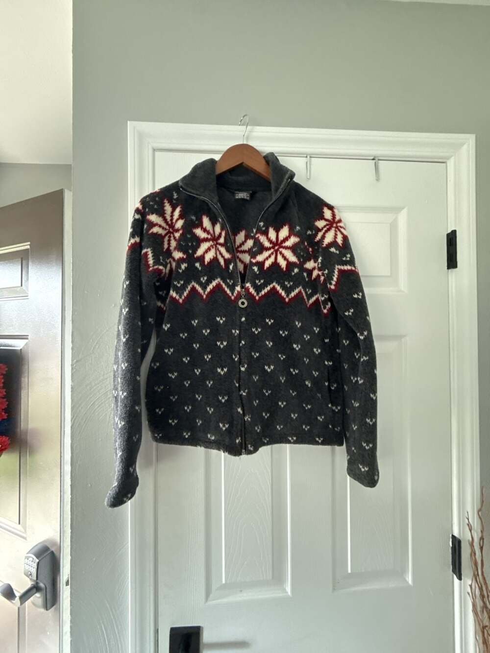 Barrage Collection Full Zip Fleece Jacket Size S Fair Isle Nordic